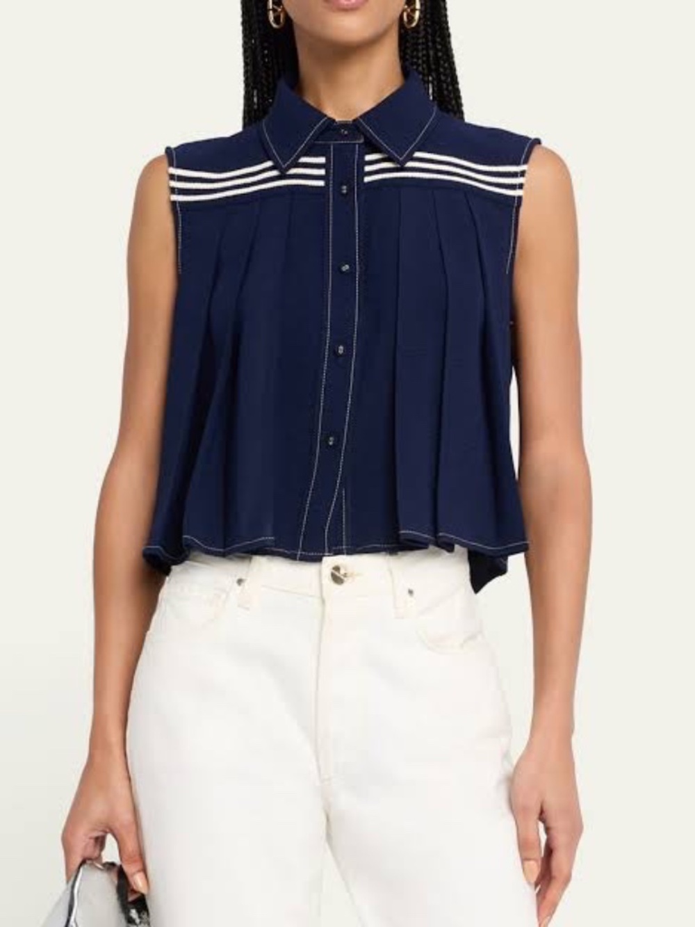 NWT RAMY BROOK Laura Pleated Blouse - Size XS